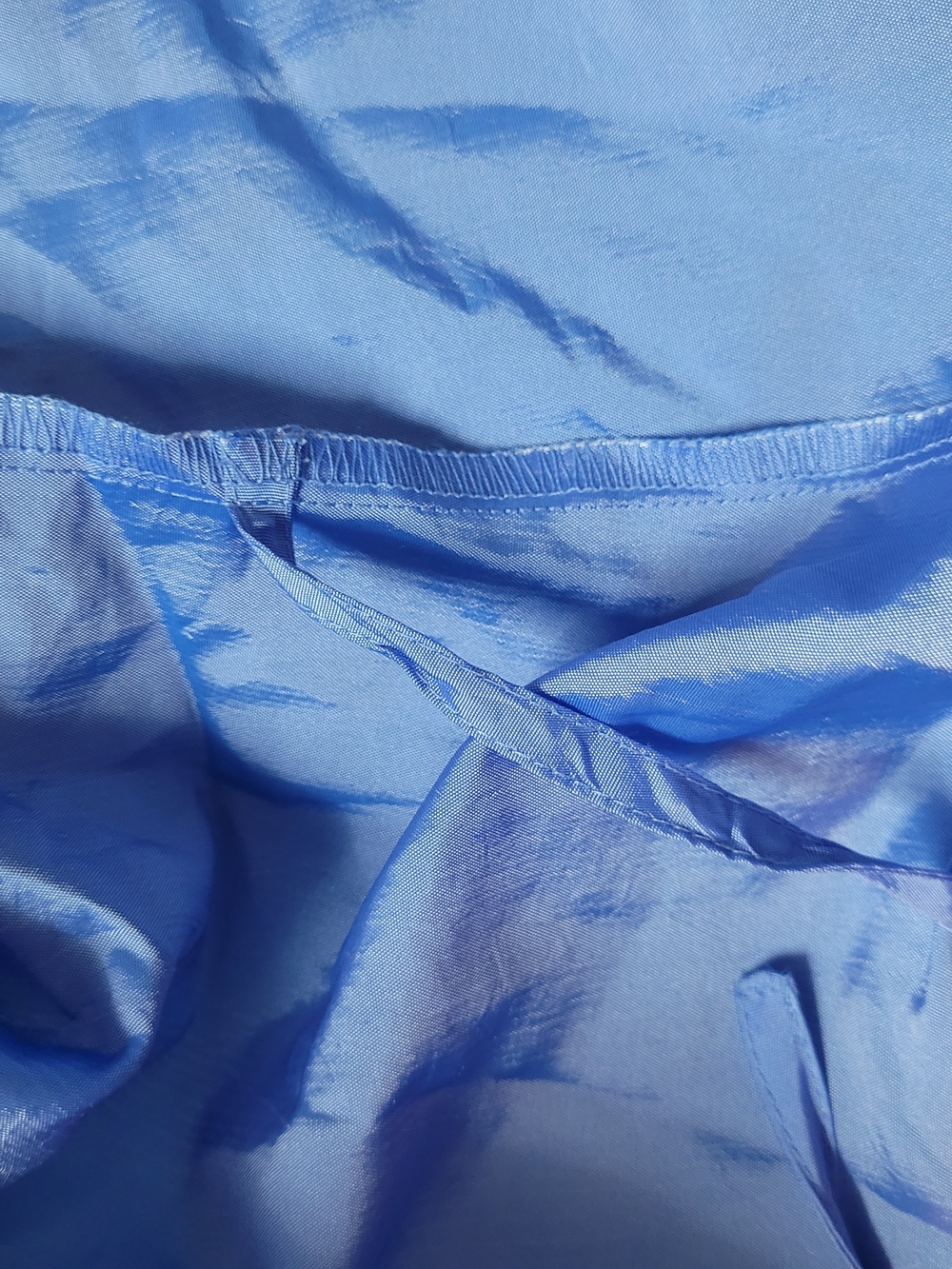 Bill Rousso Blue Satin-Luster Top - Picture 5 of 8
